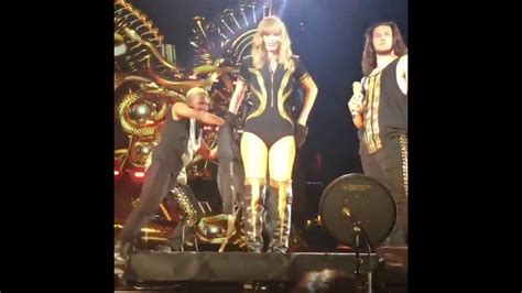 Oops Taylor Swift Accidentally Unzips Her Bodysuit At  .